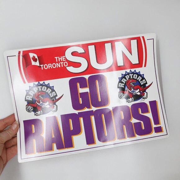 Vintage Toronto Raptors Poster Toronto Sun Sears NBA Basketball Sports 90s - Picture 3 of 7
